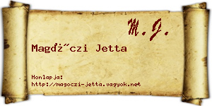 Magóczi Jetta névjegykártya